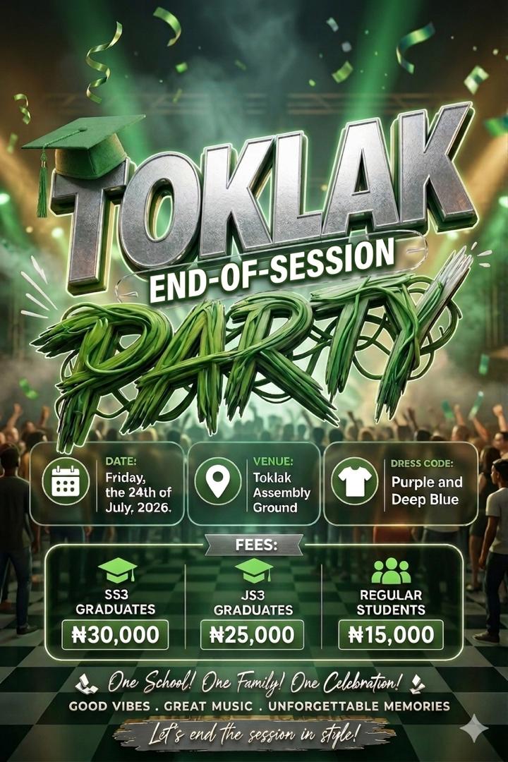 TOKLAK END OF SESSION GRADUATION PARTY 2026