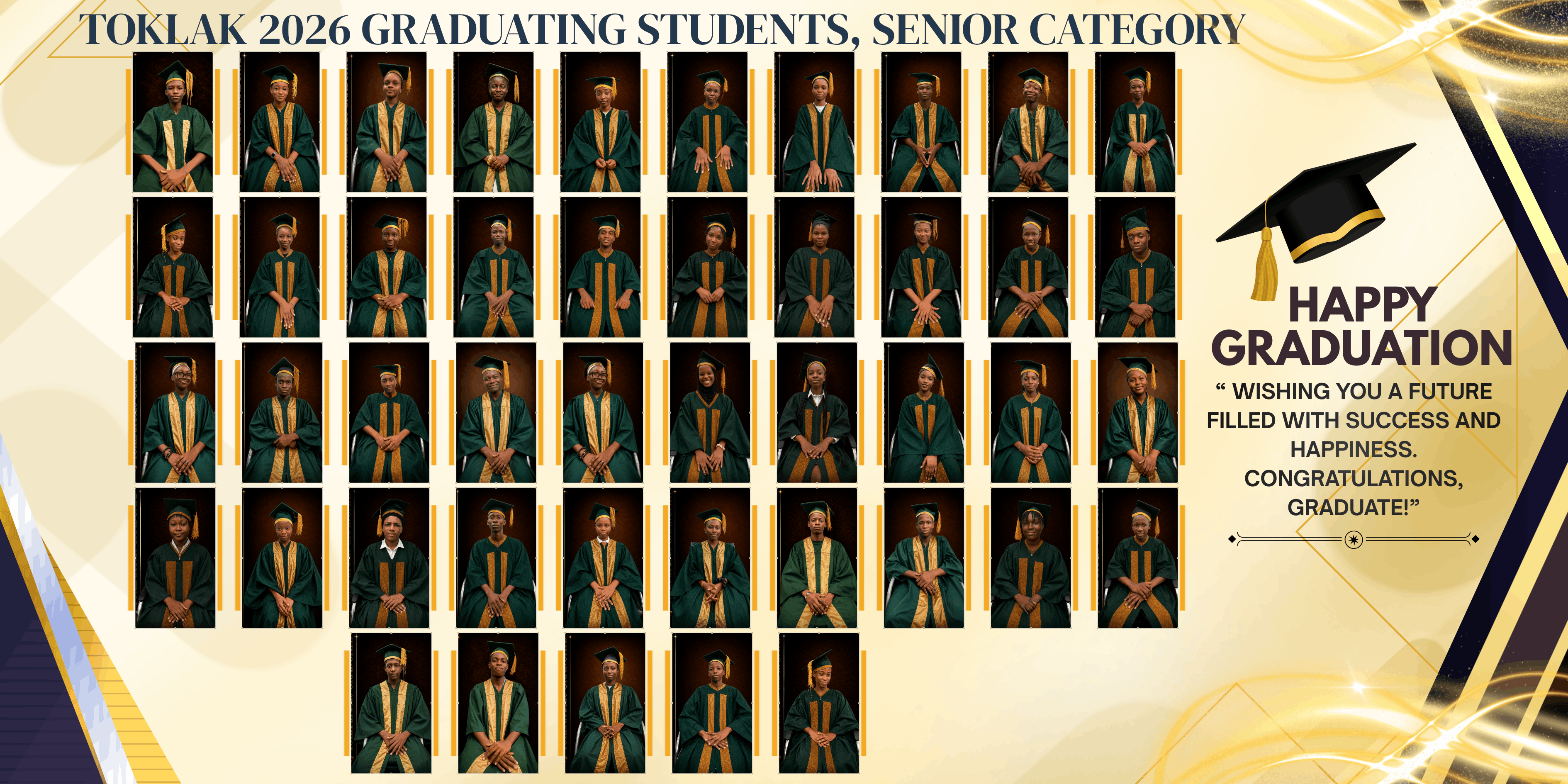 MEET OUR GRADUATES, OUTGOING SETS OF 2026, SENIOR CATEGORY